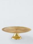 John Lewis Glass Cake Stand, 32.5cm, Gold