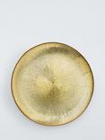 John Lewis Glass Serving Plate, 27cm, Gold