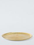 John Lewis Glass Serving Plate, 27cm, Gold