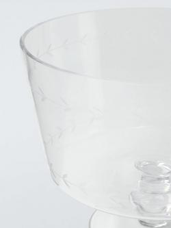 John Lewis x Sanderson Footed Glass Trifle Bowl, 24cm, Clear - view 2, Clear