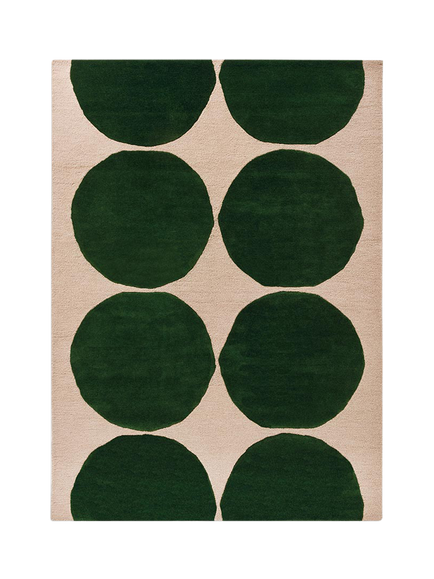 Marimekko Maija Isola Kivet Pure Wool Rug, Green