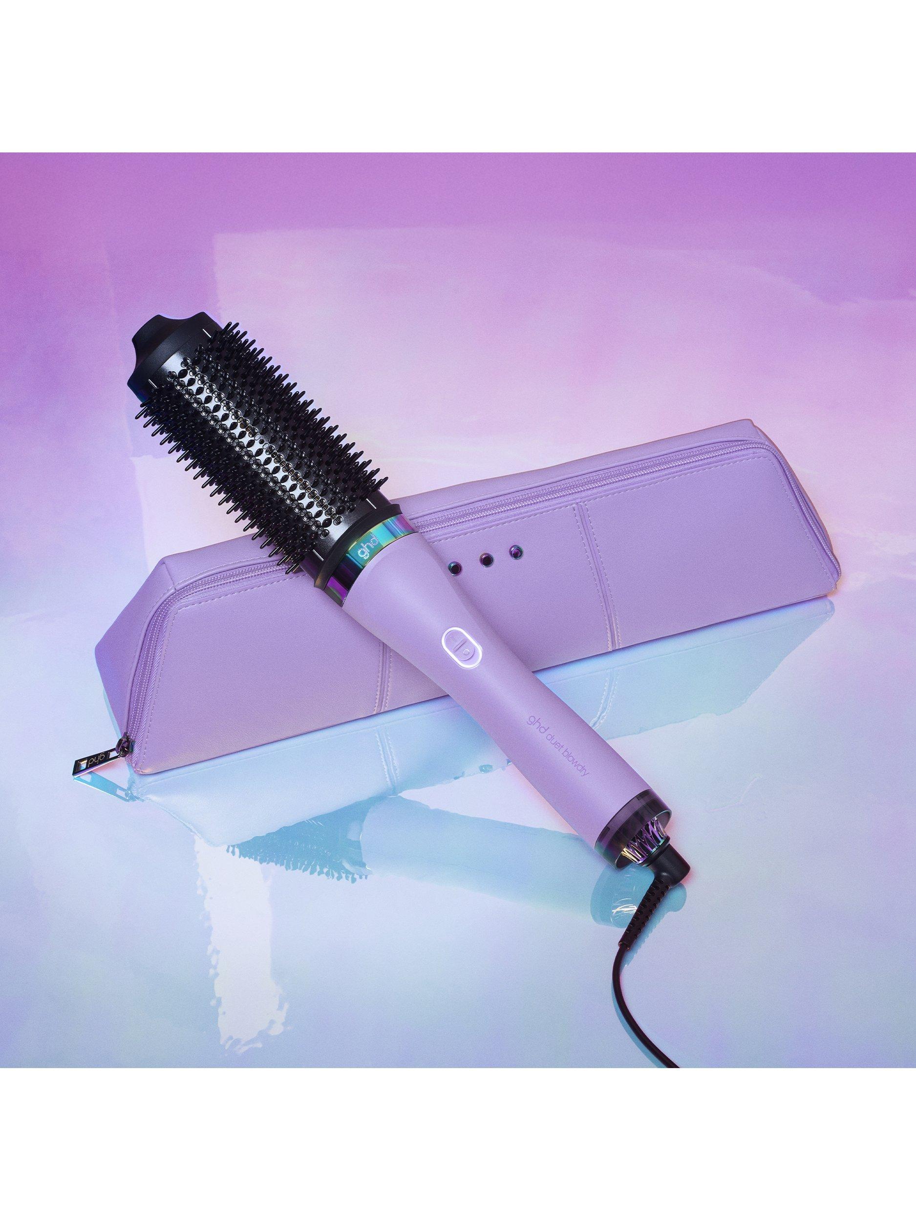 Product image 3 of 7, which shows ghd Duet Blowdry Limited Edition Hair Dryer Brush with Matching Heat-Resistant Bag, Lilac