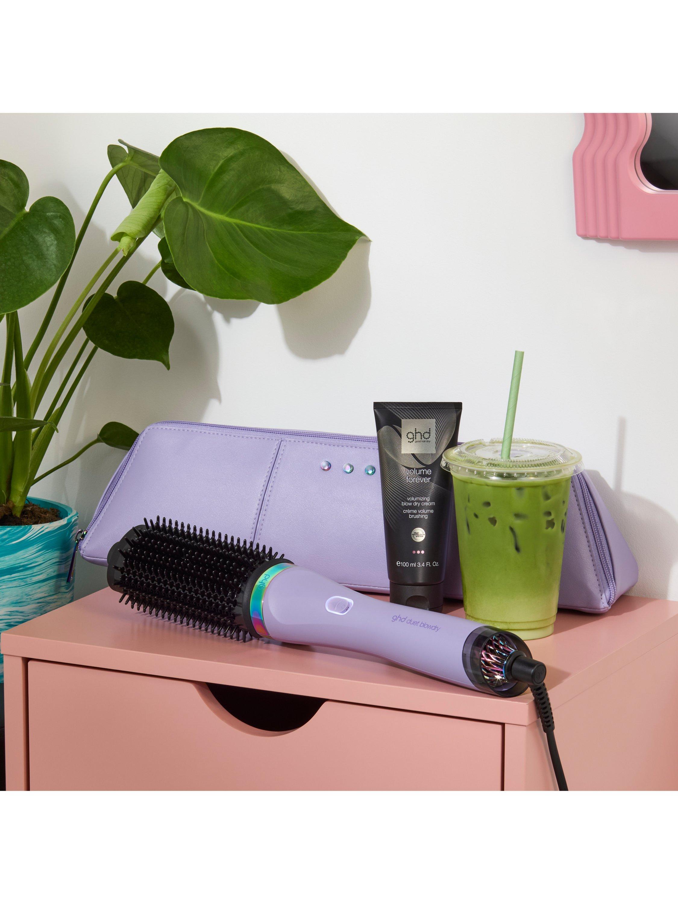 Product image 5 of 7, which shows ghd Duet Blowdry Limited Edition Hair Dryer Brush with Matching Heat-Resistant Bag, Lilac