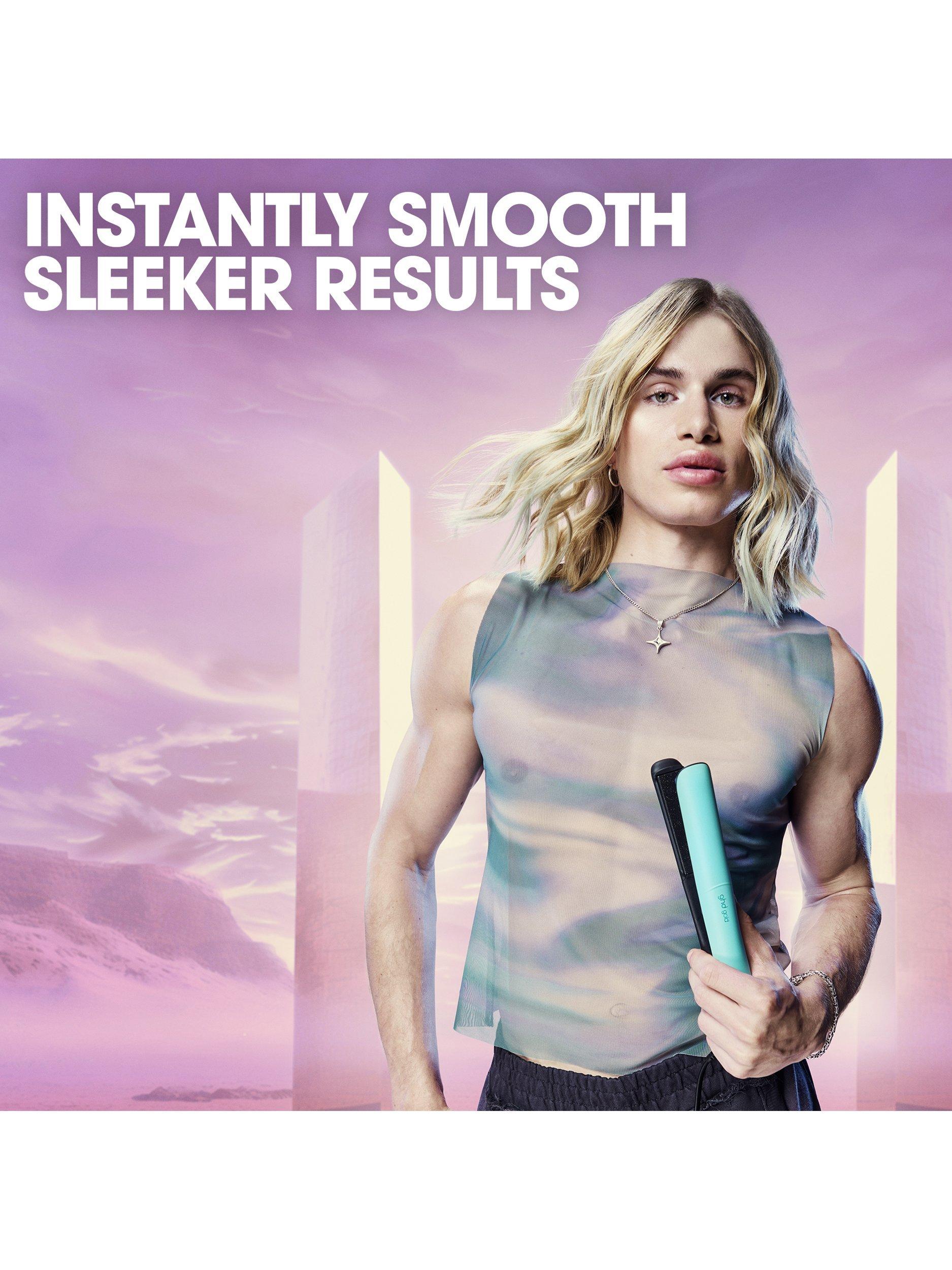 Product image 2 of 7, which shows ghd Gold Limited Edition Hair Straightener with Matching Heat-Resistant Bag, Aqua