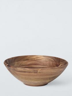 John Lewis Acacia Wood Salad Bowl, 25cm, 