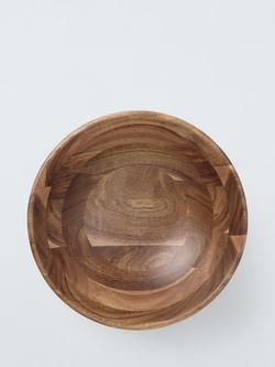John Lewis Acacia Wood Salad Bowl, 25cm - view 2, 