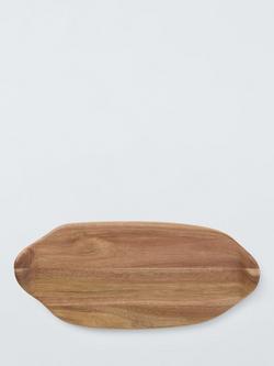 John Lewis Oval Serving Board, 46cm, FSC-Certified (Acacia Wood), Natural, 