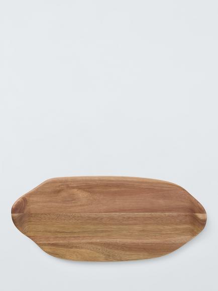John Lewis Oval Serving Board, 46cm, FSC-Certified (Acacia Wood), Natural, 