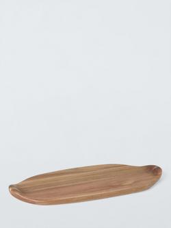 John Lewis Oval Serving Board, 46cm, FSC-Certified (Acacia Wood), Natural - view 2, 