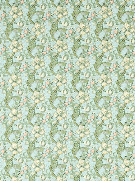 Clarke & Clarke Golden Lily Tablecloth Fabric, Apple Blush, Apple Blush