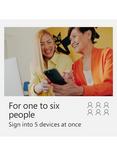 Microsoft 365 Family, Office Software for up to 6 people, PC/Mac, Tablets and Smartphones, 1 Year Subscription for 6 Users