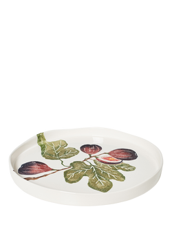 BlissHome Fig Round Earthenware Tray, 38cm, 