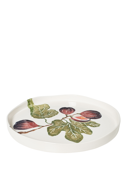 BlissHome Fig Round Earthenware Tray, 38cm, 