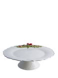 Bordallo Pinheiro Christmas Ceramic Cake Stand, 35.5cm, White