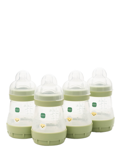 MAM Easy Start Anti-Colic Self-Sterilising Baby Bottles, 160ml, Pack of 4, Neutral