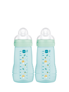 MAM Easy Active Baby Bottles, 270ml, Pack of 2, Blue
