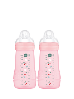 MAM Easy Active Baby Bottles, 270ml, Pack of 2, Pink