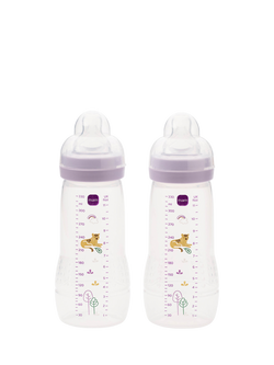 MAM Easy Active Baby Bottles, 330ml, Pack of 2, Pink