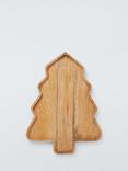 John Lewis Christmas Tree Mango Wood Serving Dish, 41cm, Natural