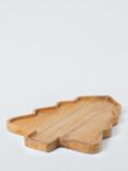 John Lewis Christmas Tree Mango Wood Serving Dish, 41cm, Natural