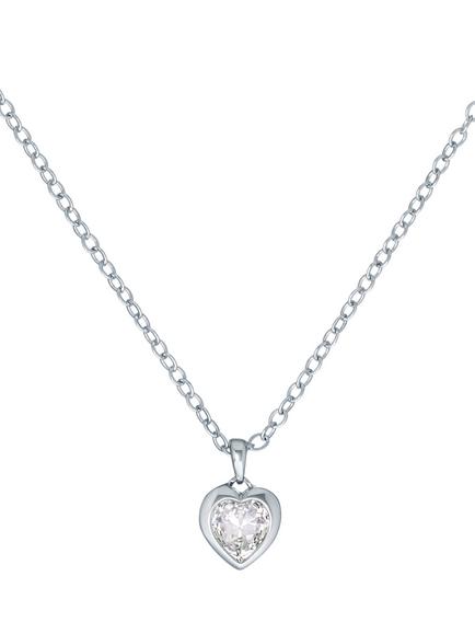 Ted Baker Hannela Crystal Heart Pendant Necklace, Silver Tone