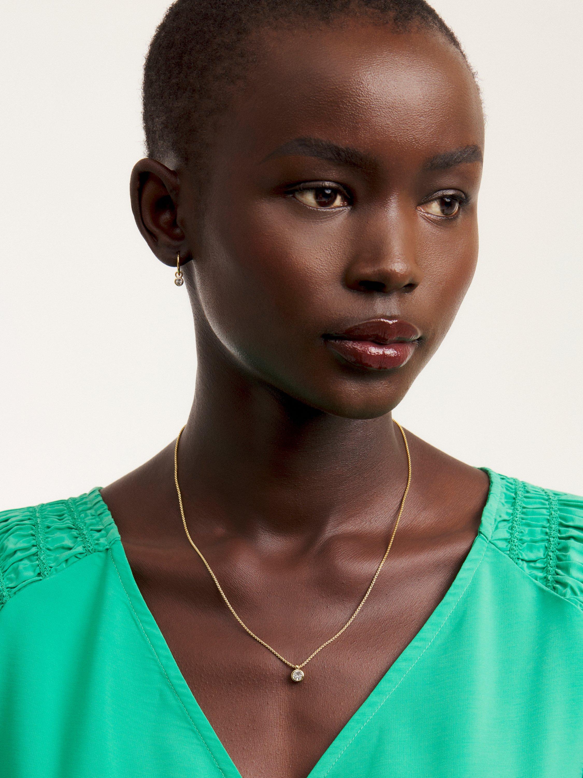 Product image 2 of 4, which shows Ted Baker Sininaa Crystal Pendant Necklace, Gold