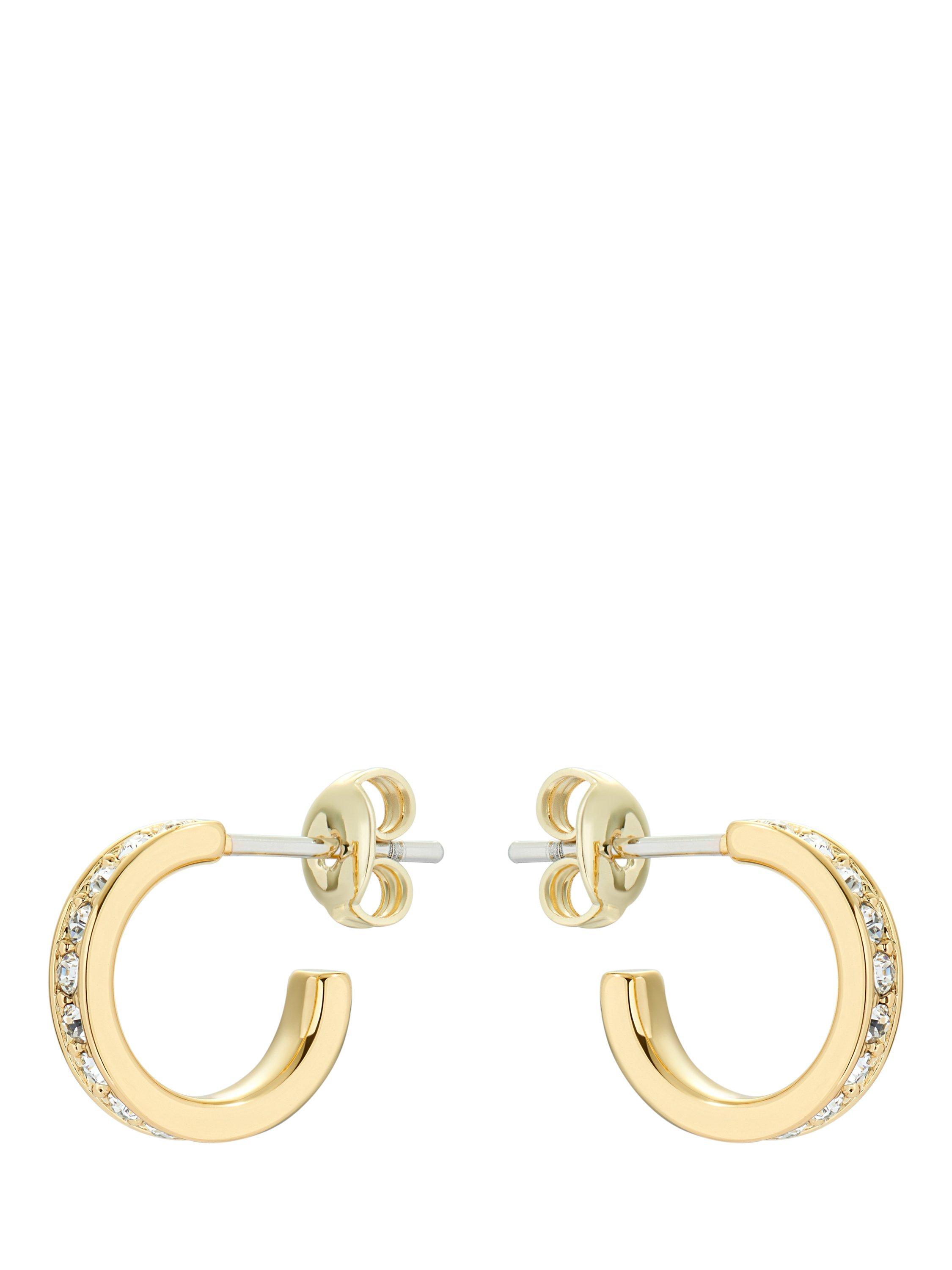 Product image 2 of 4, which shows Ted Baker Seenita Crystal Nano Hoop Earrings, Gold