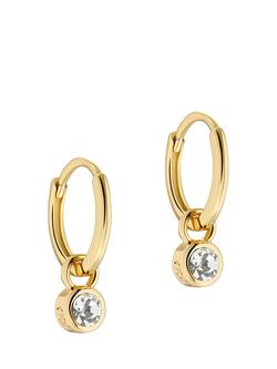 Ted Baker Sinalaa Crystal Huggie Earrings, Gold