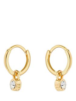 Ted Baker Sinalaa Crystal Huggie Earrings - view 2, Gold