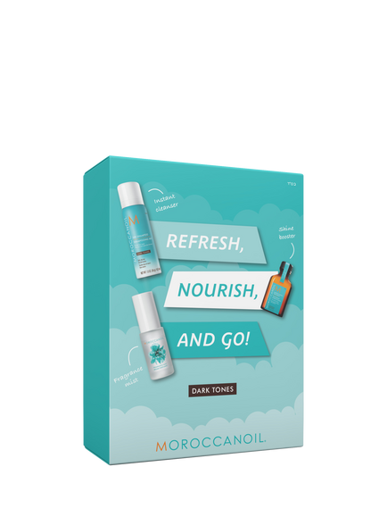 Moroccanoil Refresh, Nourish and Go Dark Tones Haircare Gift Set, 