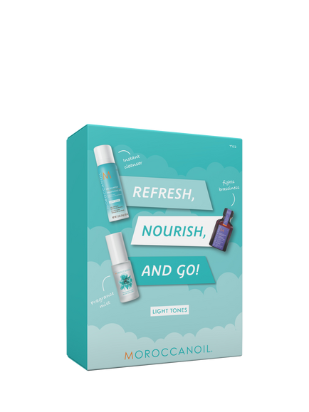 Moroccanoil Refresh, Nourish and Go Light Tones Haircare Gift Set, 