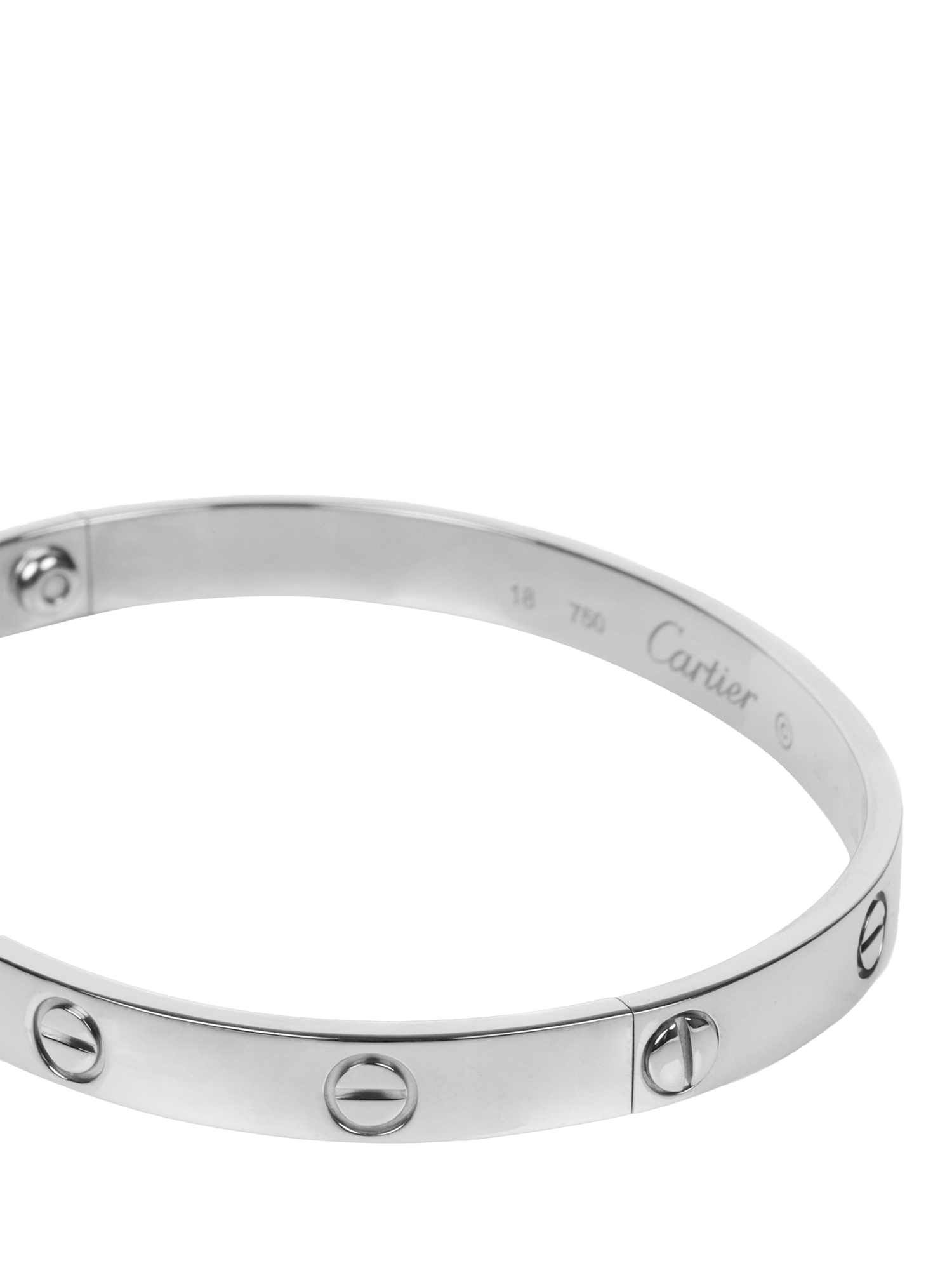 Product image 4 of 11, which shows Pre-loved Cartier 18ct White Gold Love Bangle, 18cm