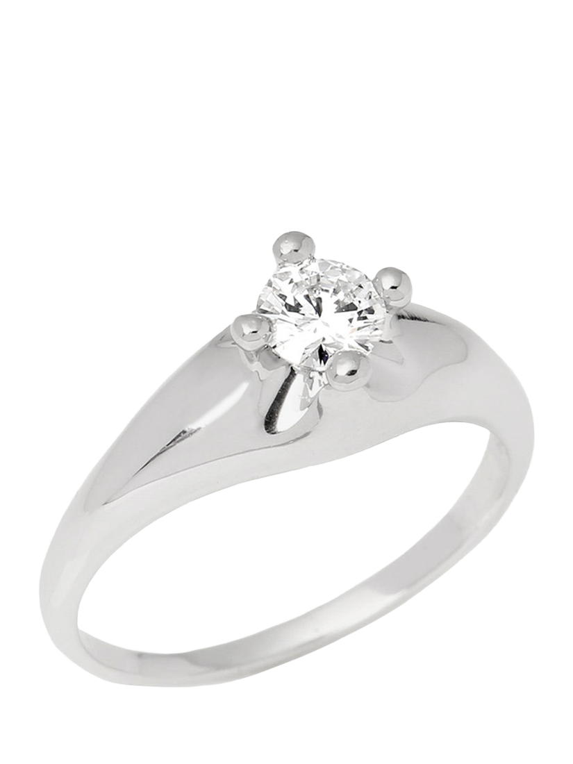 Product image 1 of 8, which shows Pre-loved Bulgari 0.30ct Brilliant Cut Diamond Platinum Solitaire Ring, Size K