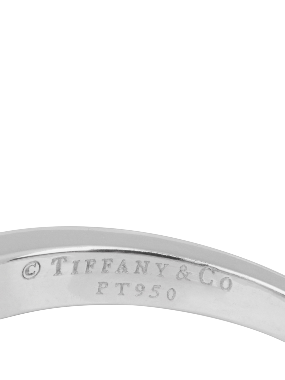 Product image 5 of 7, which shows Pre-loved Tiffany & Co. Brilliant Cut 0.30ct with Diamond Shoulder Platinum Tiffany Setting Ring, Size I