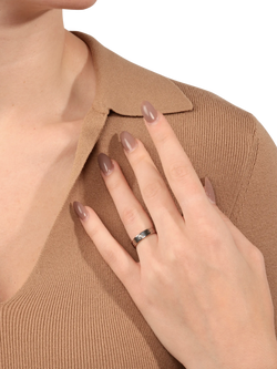 Pre-loved Cartier 1 Diamond 18ct White Gold Love Wedding Band Ring, Size I 1/2 - view 2, White Gold