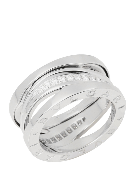 Pre-loved Bvlgari Diamond 18ct White Gold B.zero1 Legend Ring, Size K, White Gold