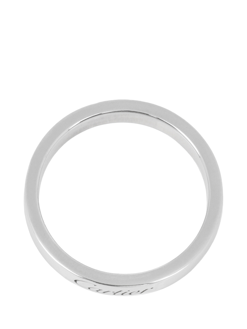 Product image 5 of 11, which shows Pre-loved Cartier Platinum C de Cartier Wedding Band Ring, Size L