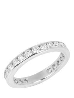Pre-loved Tiffany & Co. Brilliant Cut Diamond Platinum Full Eternity Ring, Size J, Platinum