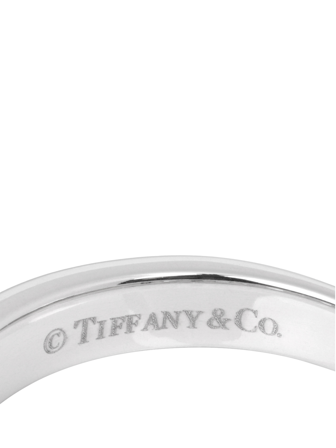Product image 5 of 6, which shows Pre-loved Tiffany & Co. Mixed Cut Diamond Platinum Half Eternity Ring, Size L