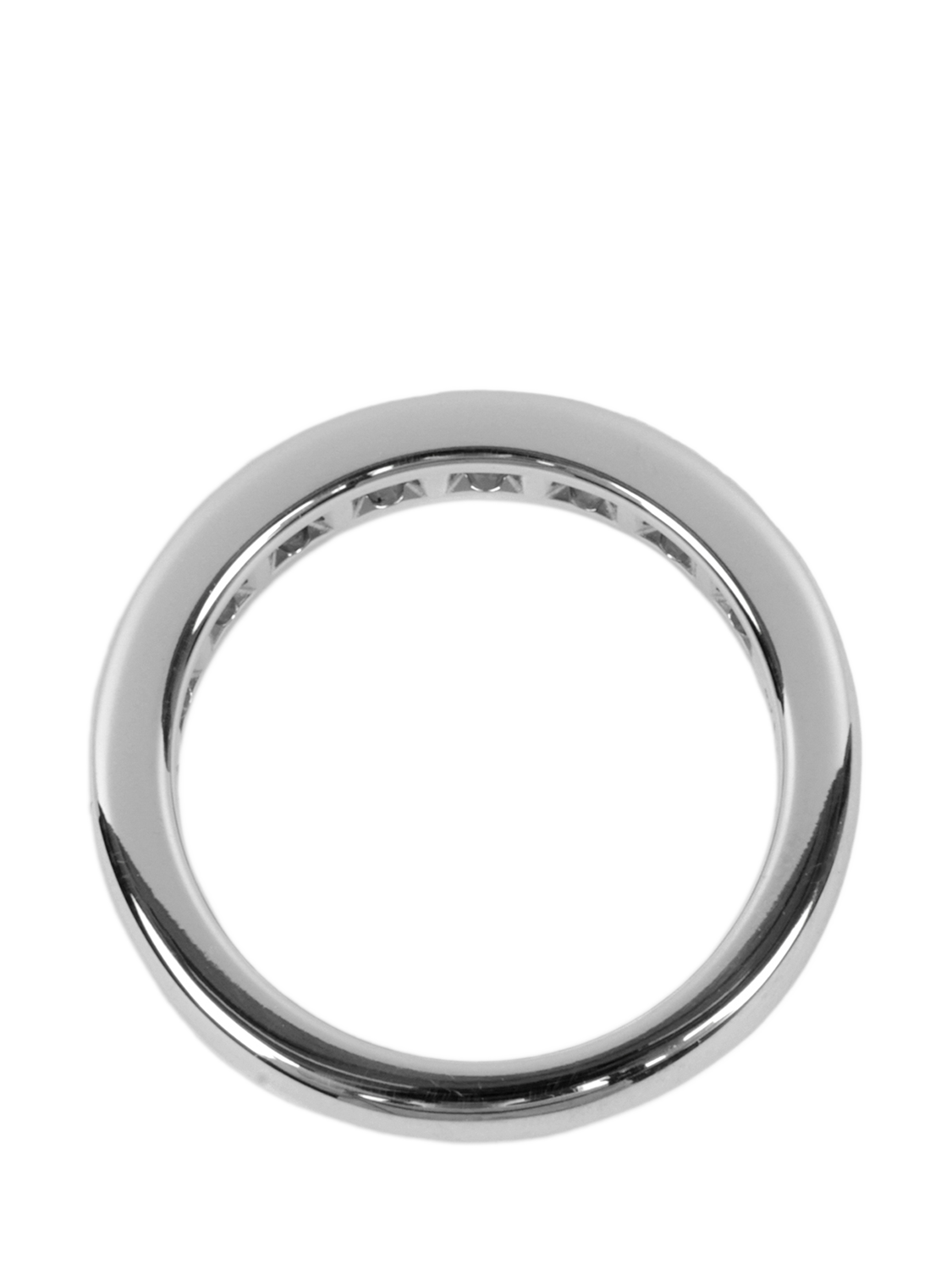 Product image 4 of 5, which shows Pre-loved Tiffany & Co. Brilliant Cut Diamond Platinum Half Eternity Ring, Size H