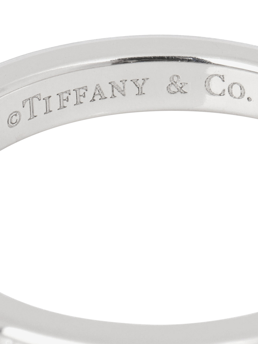 Product image 4 of 6, which shows Pre-loved Tiffany & Co. Brilliant Cut Diamond Platinum Half Eternity Ring, Size H