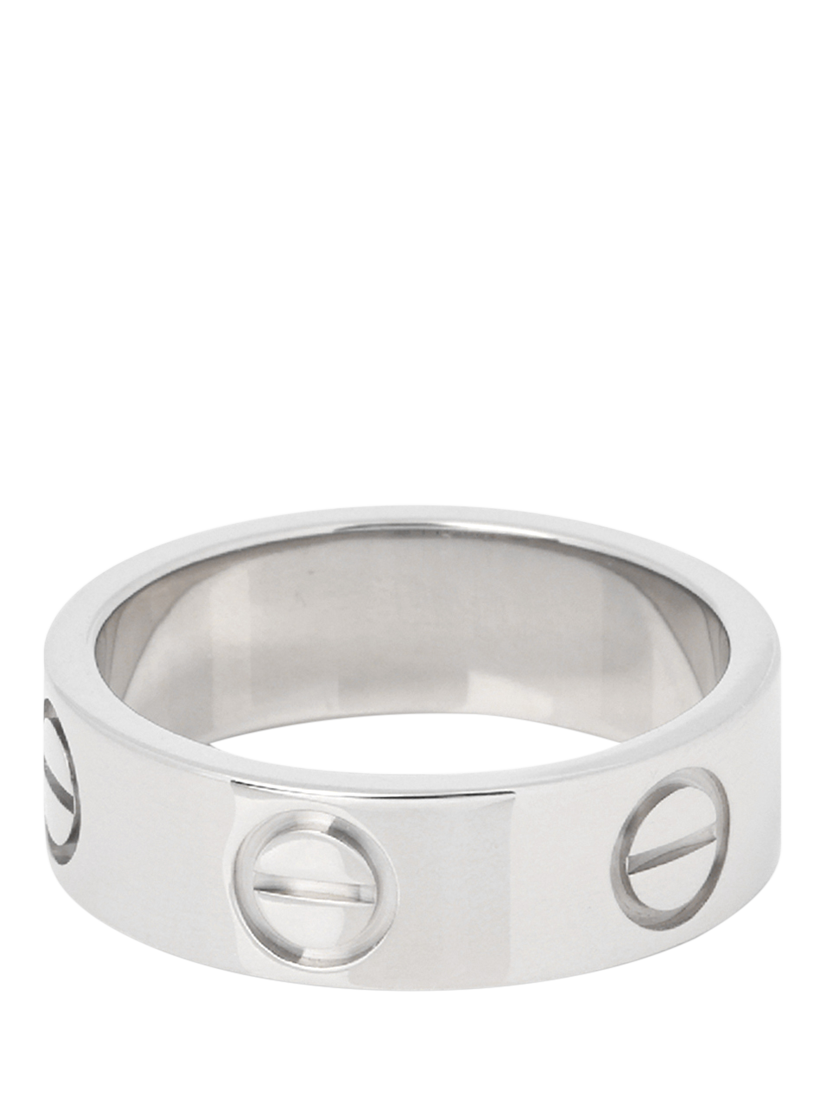 Product image 3 of 6, which shows Pre-loved Cartier 18ct White Gold Love Band Ring, Size J1/2