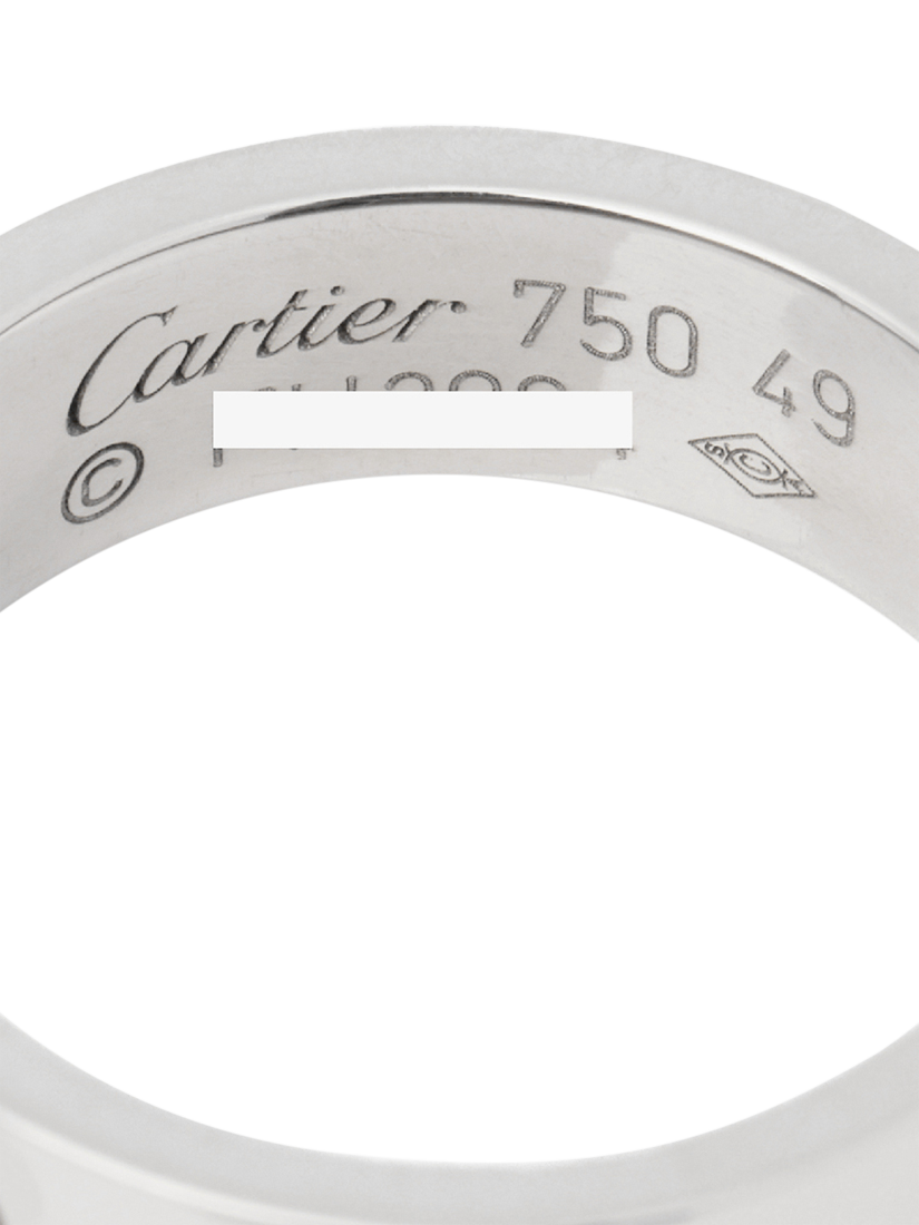 Product image 4 of 6, which shows Pre-loved Cartier 18ct White Gold Love Band Ring, Size J1/2