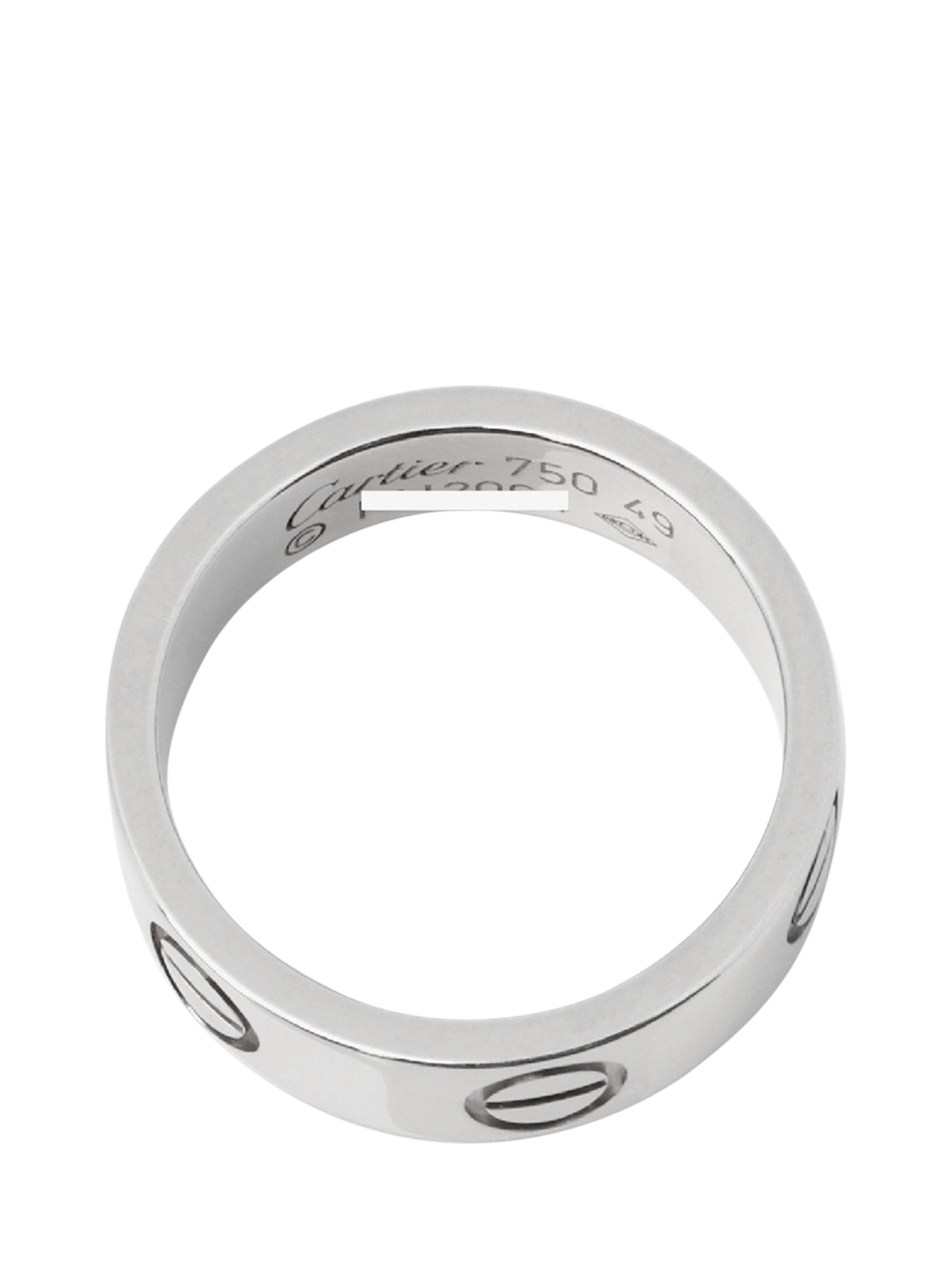 Product image 5 of 6, which shows Pre-loved Cartier 18ct White Gold Love Band Ring, Size J1/2