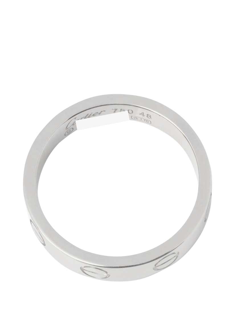 Product image 5 of 6, which shows Pre-loved Cartier 18ct White Gold Love Wedding Band Ring, Size I1/2