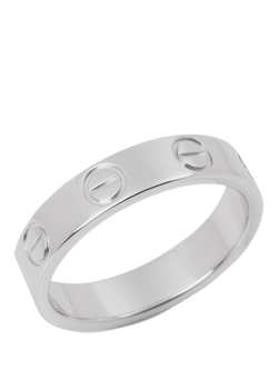 Pre-loved Cartier Platinum Love Wedding Band Ring, Size H, Platinum