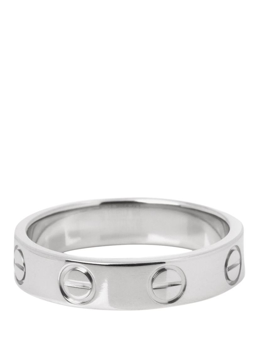 Product image 3 of 6, which shows Pre-loved Cartier Platinum Love Wedding Band Ring, Size H