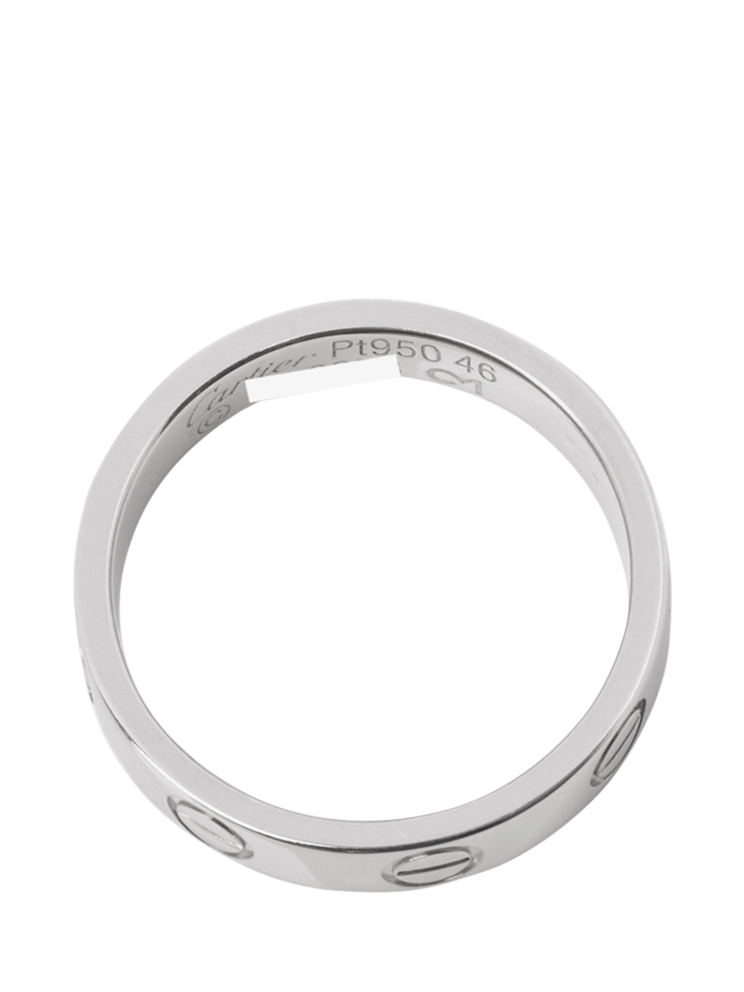 Product image 5 of 6, which shows Pre-loved Cartier Platinum Love Wedding Band Ring, Size H