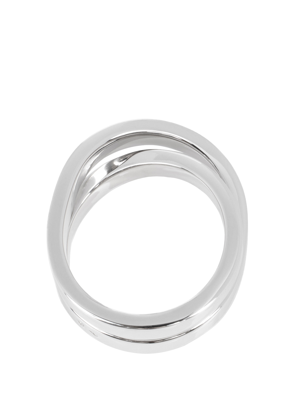 Product image 6 of 7, which shows Pre-loved Cartier 18ct White Gold Crossover Nouvelle Vague Ring, Size L 1/2