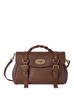 Mulberry Alexa Heavy Grain Leather Shoulder Bag, Bright Oak, Bright Oak
